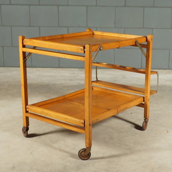 Vintage trolley – serving trolley – bar trolley – 1960s – Bar carts, Brass, Wood (photo 10 of 15)