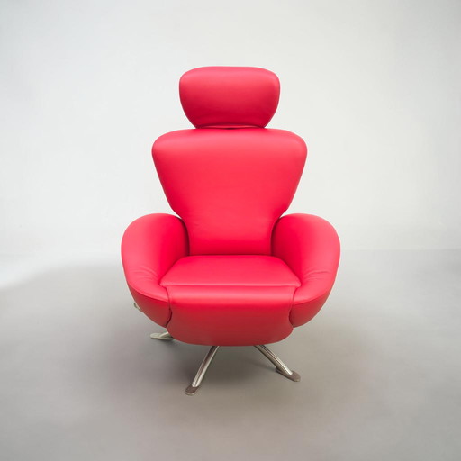 Poltrona Cassina Dodo, poltrona di design, poltrona in pelle, poltrona girevole, reclinabile, come nuova
