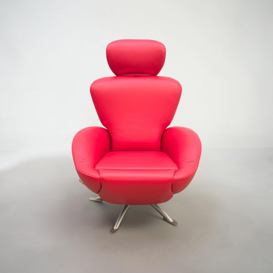 Image 1 of Poltrona Cassina Dodo, poltrona di design, poltrona in pelle, poltrona girevole, reclinabile, come nuova