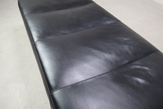 Image 1 of Divano/letto Zanotta "Europa" in pelle nera, Italia 1988