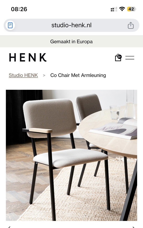 Image 1 of Conjunto de 3 sillas de comedor y banco de comedor Studio Henk