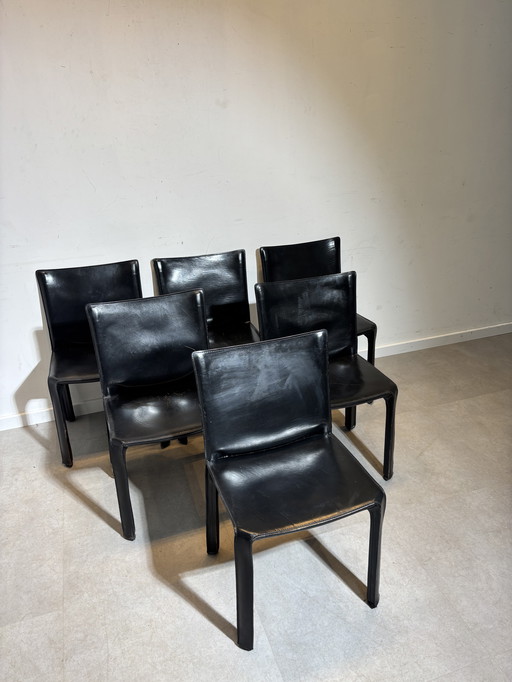 Set of 6 cassina cab chairs