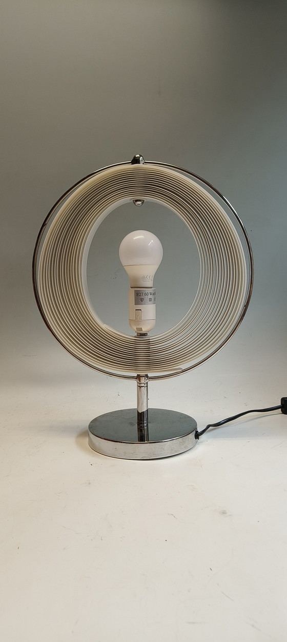 Image 1 of Kare design years vintage moon slat table lamp verner Pantone style