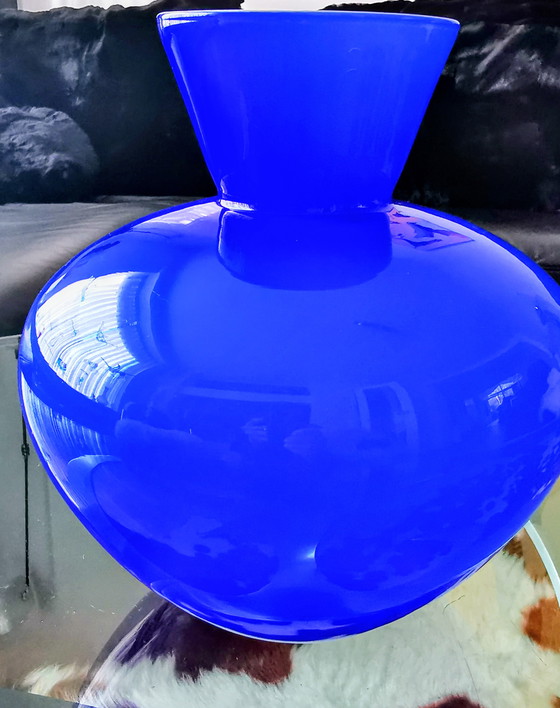 Image 1 of Mid Century Italian Cobalt Gradient Vase