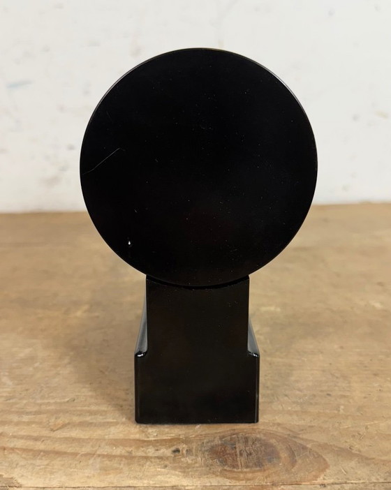 Image 1 of Industriële bruine bakelieten wandlamp met melkglas, jaren 60