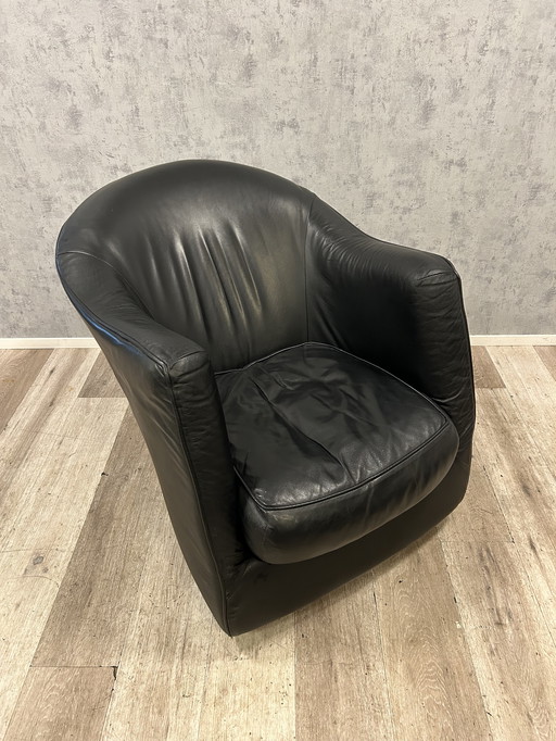 Gerard van den Berg – zwarte leren design fauteuil