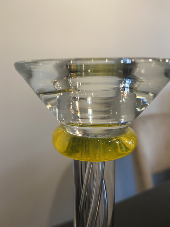 Image 1 of Candeliere in cristallo firmato a mano da A. Wahlstrom, Kosta Boda – 29 cm