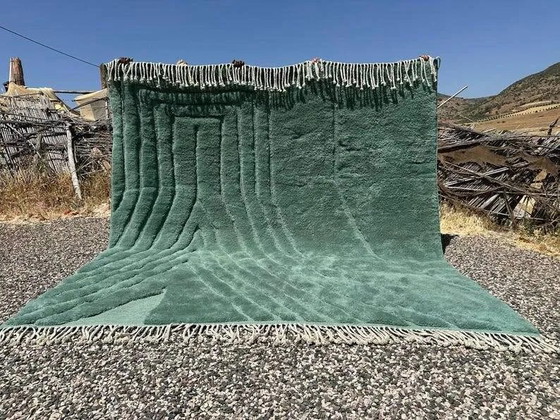 Grande tappeto marocchino Mrirt verde smeraldo 300x300 cm – di alta gamma – Tappeti, Lana, Cotone (photo 10 of 10)