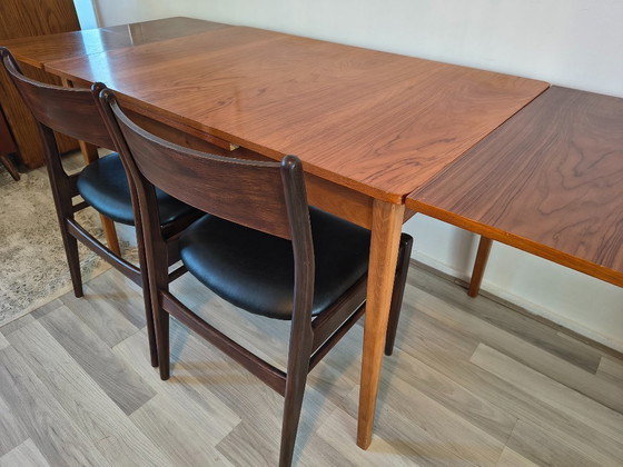Image 1 of Danish Mid-century dining table | extendable & teak (120-198cm)