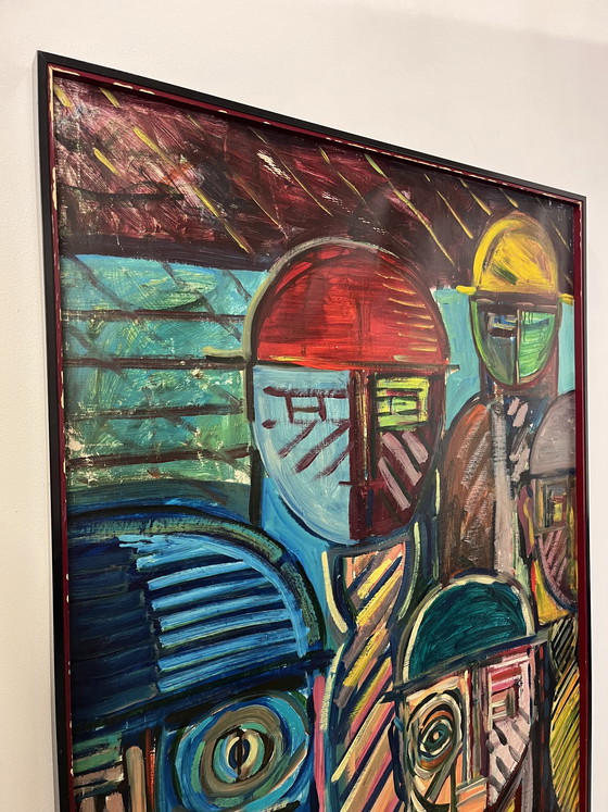 Image 1 of Painting "The Humanoids" by Patrick Boudon, circa 1980