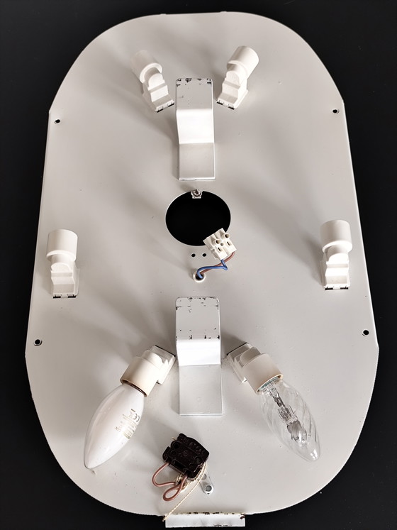 Image 1 of Vintage Space Age spiegel Hillebrand 22 220 | Acryl matglas uit de jaren 70 | Verlicht | Designklassieker

