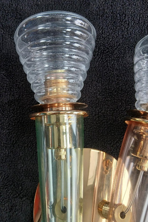 Image 1 of Lampada da parete in vetro disegnata da Giuseppe Righetto per Artemide Italia 1980