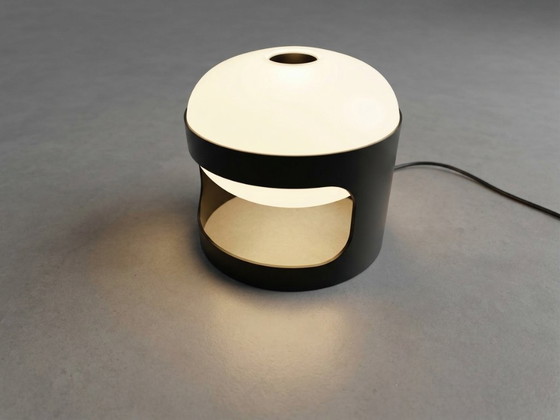 Vintage Kartell KD28 table lamp, Joe Colombo, Space Age, 1967, Plastic, Black, Modern (photo 2 of 6)