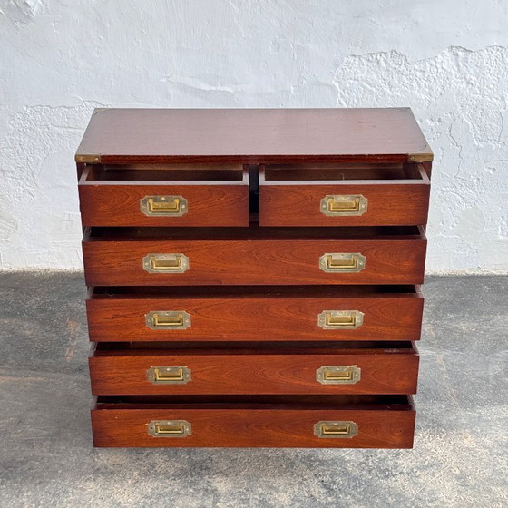 Image 1 of British Mahogany Military Chest, Early 1900s