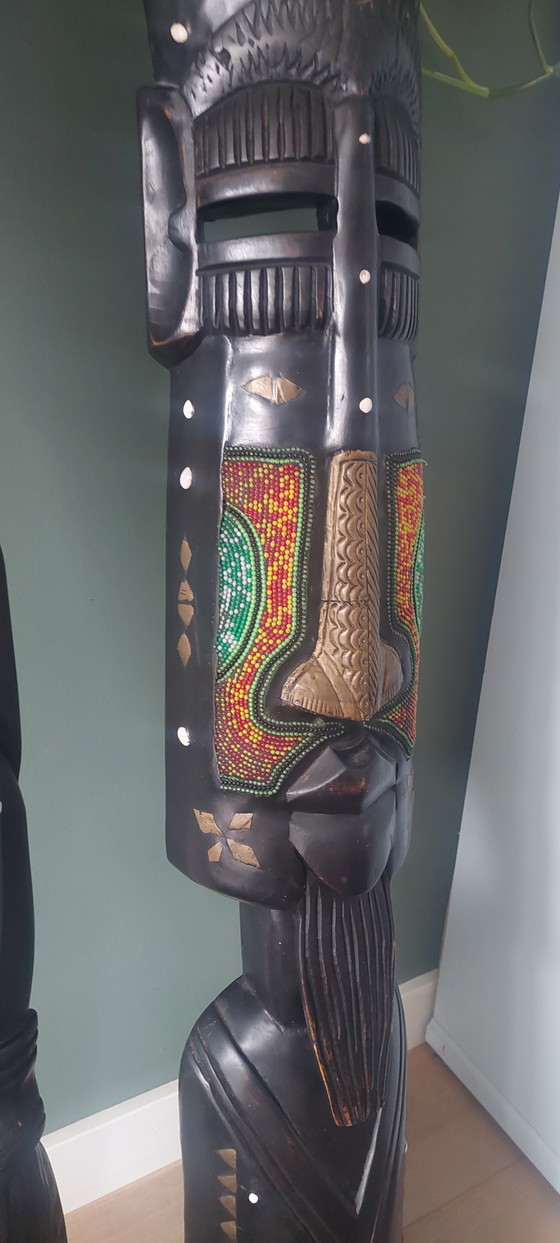 African Statues from Kumasi, Ghana – Decorative Objects, Wood, Brass (photo 6 of 10)