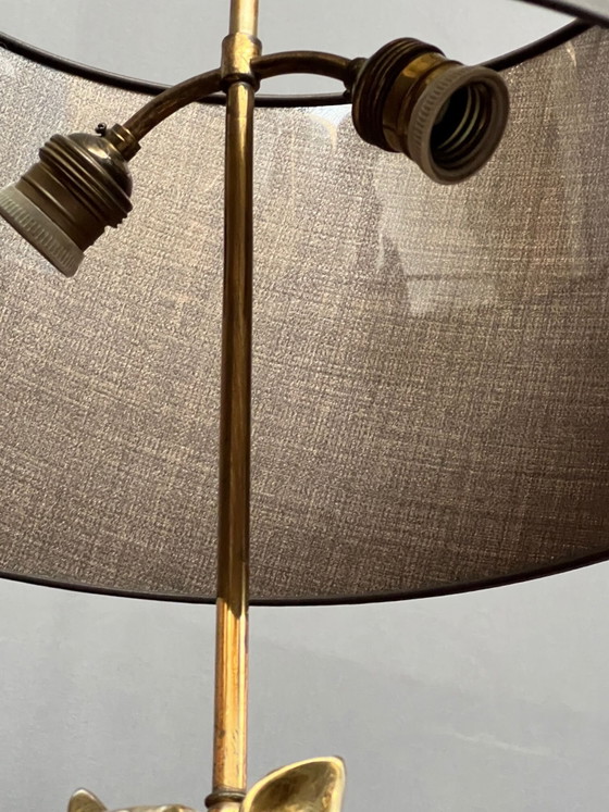Table lamp made of solid bronze on a marble base. – Maison Jansen (photo 6 of 9)