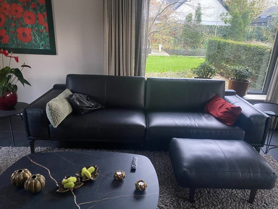 Image 1 of Leolux Berlice divano in pelle nera 2020