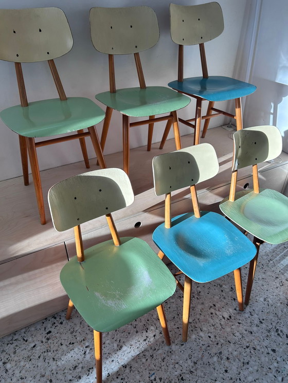 Image 1 of 6 sillas de comedor TON 1960