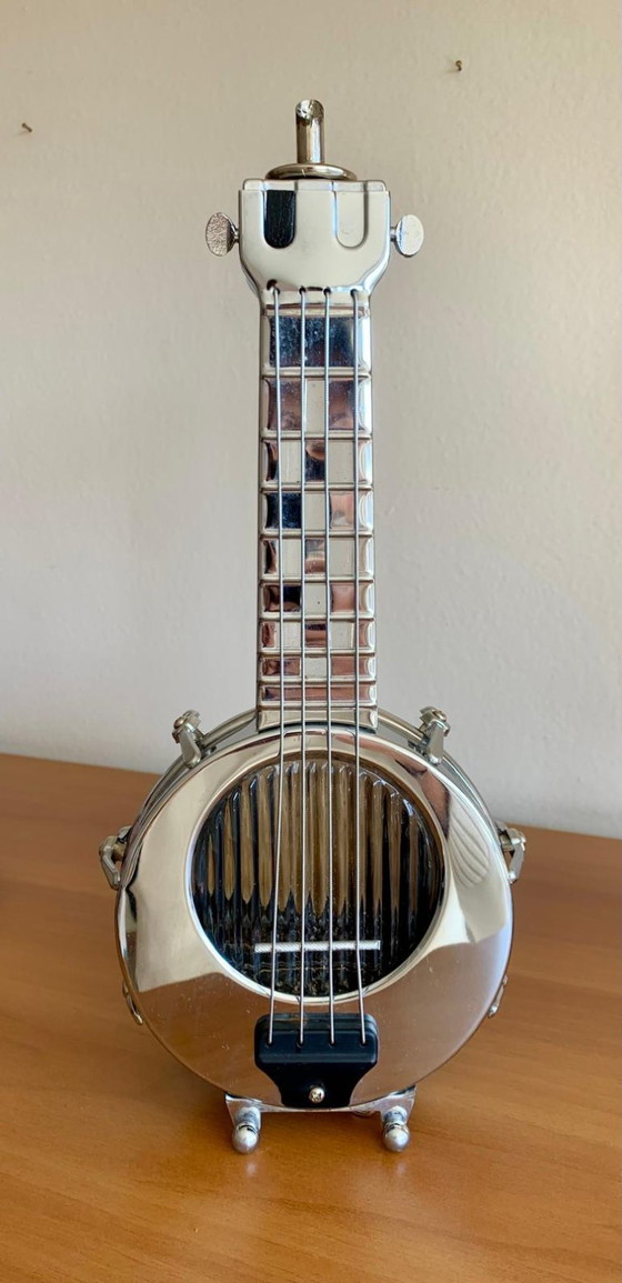 Image 1 of Zeldzame vintage karaf uit de jaren 50 in de vorm van een banjo