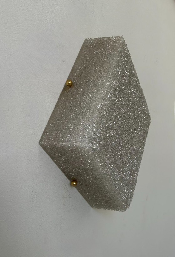 Image 1 of Vintage wandlamp in messing en plexiglas, Frankrijk 1960