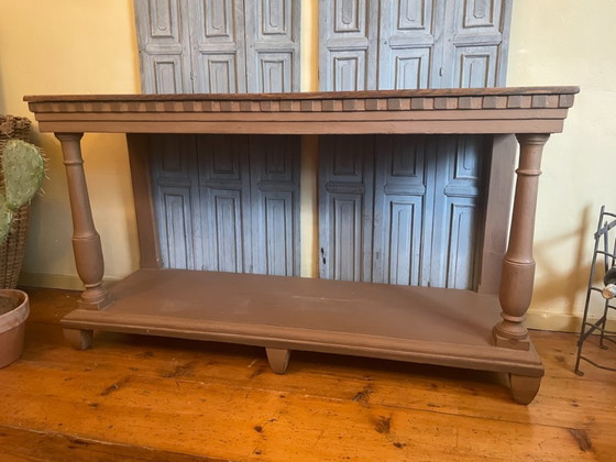 Image 1 of Mesa auxiliar Mesa auxiliar Mesa de pared Doble meseta Antigua