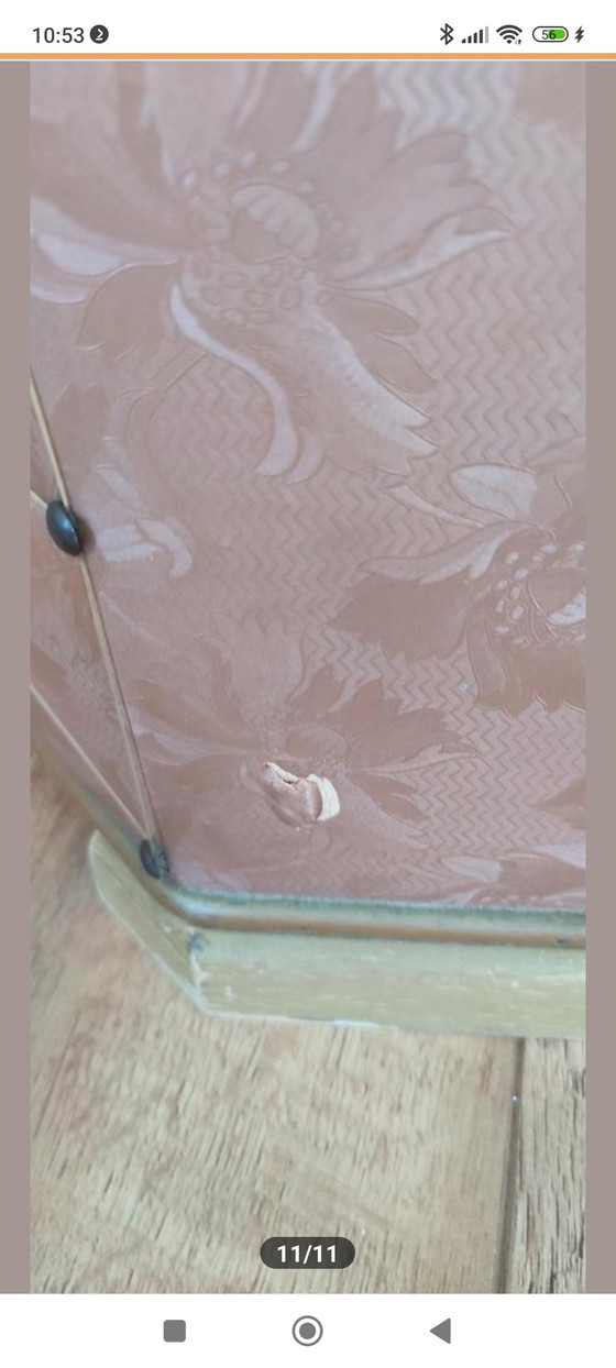 Image 1 of Pecho de lino cesta de lavandería pecho taburete de baño pecho de lavandería cesta de lavandería '50 Cincuenta