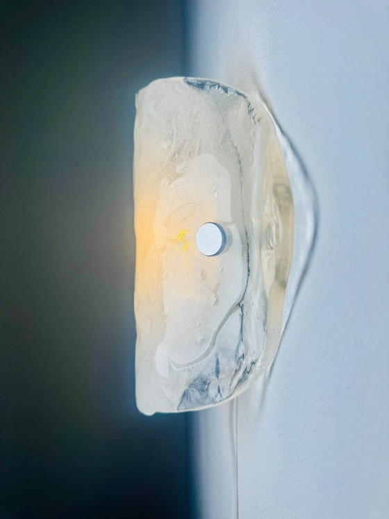 Model 4636/2 Ice Glass Wall Lamp by Carlo Nason for Franken KG, Germany, 1970s – Wall lights, Murano Glass (photo 4 of 7)