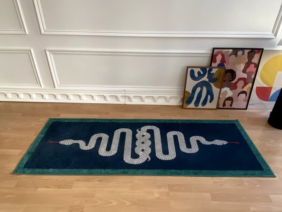 Image 1 of Runner Rug with Snake Motif 215 x 90 cm