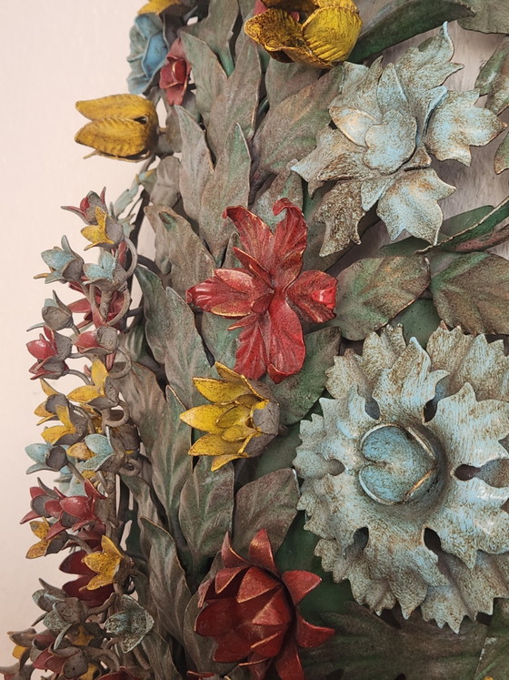 Set di 3 applique da parete CIANI Firenze, dipinte e forgiate a mano, applique fiorentine "Bouquet – Metal (photo 13 of 15)