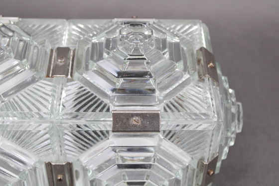 Image 1 of 1970 Brutalistische wandlamp met glas van Kamenicky Senov, Tsjecho-Slowakije