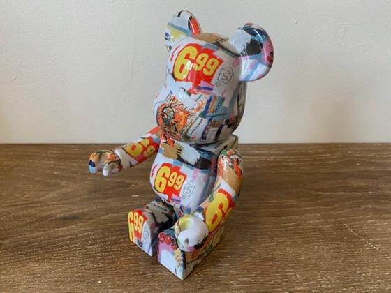 Image 1 of Bearbrick Andy Warhol x Jean-Michel Basquiat #4 400% MEDICOM Toys
