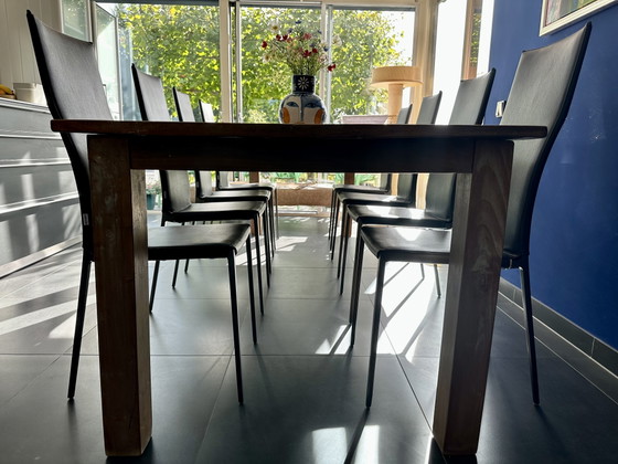 Zanotta Lialta Sedie da pranzo con rivestimenti sfoderabili in grafite, 8 pezzi – Other, Aluminium (photo 11 of 15)