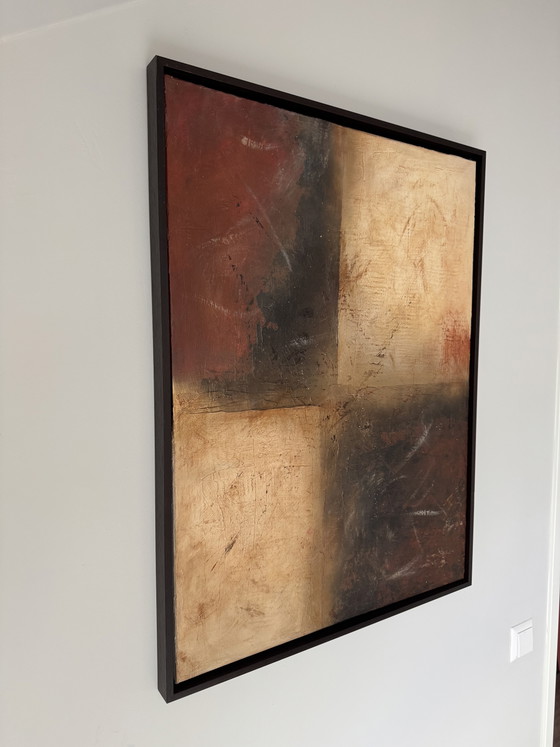 Brun & Terracotta | Abstract Texture Painting (60x80 Cm) – Paintings & Drawings, Canvas, Wood (photo 3 of 5)