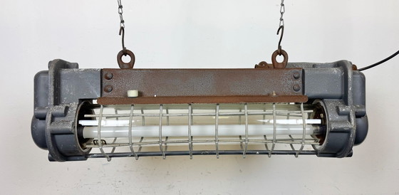 Image 1 of Lampada a sospensione industriale grigia di Elektrosvit, anni '70