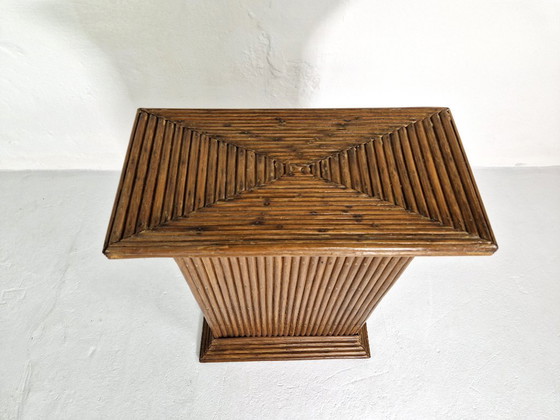 Image 1 of Pflanzenständer aus Weidengeflecht im Stil von Gabriella Crespi, 1970er Jahre