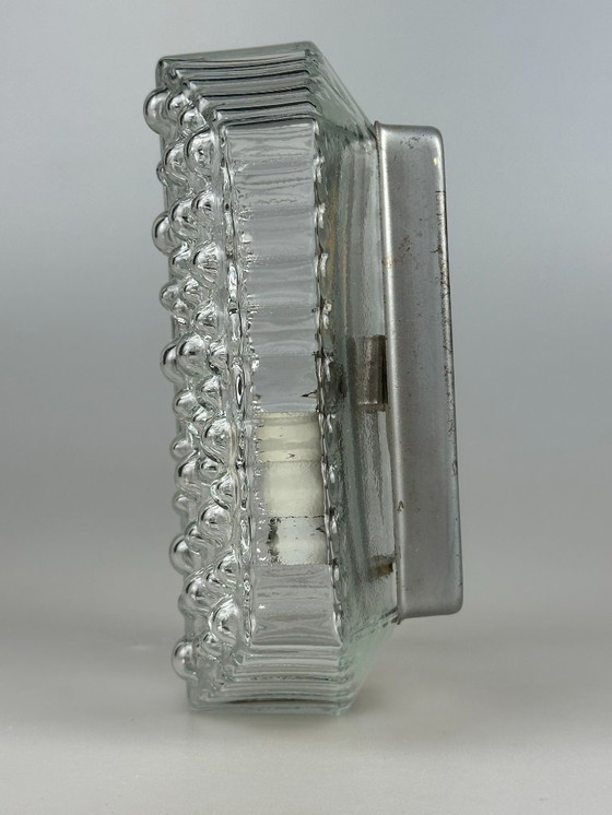 Image 1 of 60s 70s Bubble Wall Lamp Chrome & Glass Space Age by Hustadt Leuchten