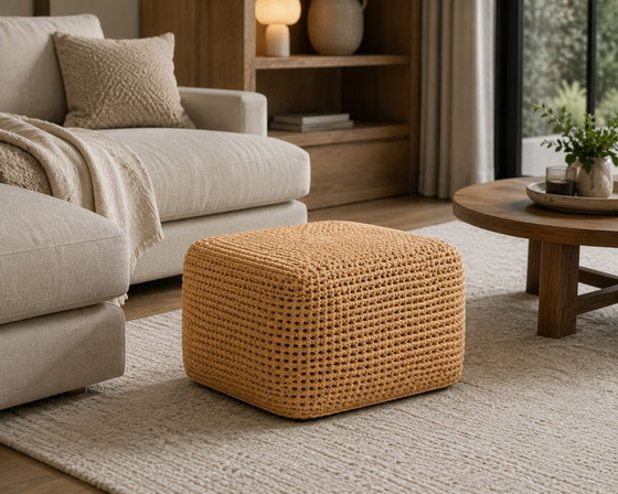 SUNS - Pouf Giallo Arezzo – Poggiapiedi e pouf, Plastic, Textile (photo 6 of 6)