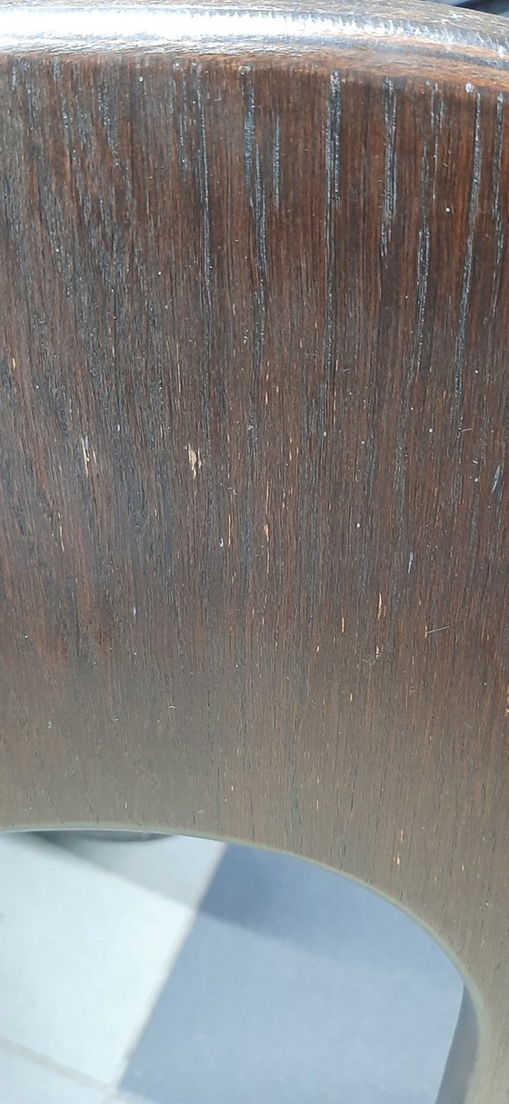 Brutalistische Eetkamerset Jaren 70 – Textile, Wood (photo 7 of 7)
