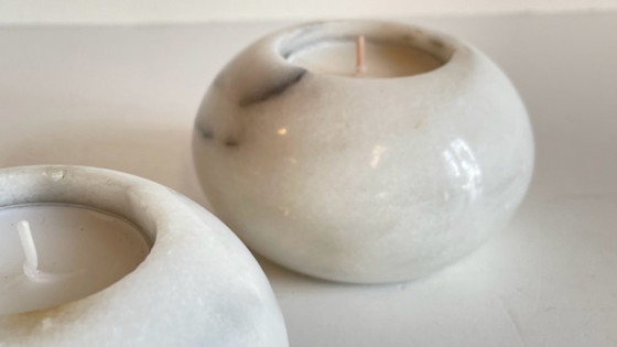 Image 1 of Marble Candle Holders, 1970s
