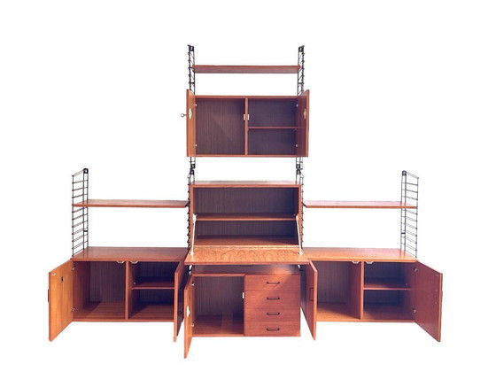 Image 1 of Vintage teakhouten wandsysteem Musterring – modulair design