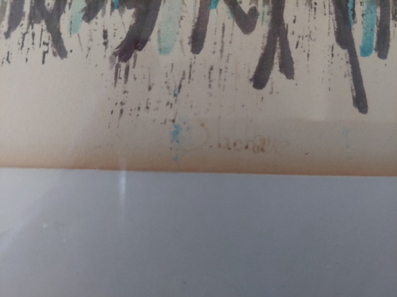 Image 1 of Original Signed Abstract Impressionist Watercolour Painting.