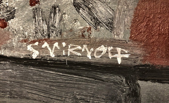 Image 1 of Andrej Smirnoff – Cherry (2005) – Oil and metallic paint on canvas – 70 × 50 cm