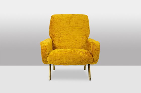 Image 1 of Marco Zanuso para Artflex: Sillones de latón amarillo y dorado, años 50