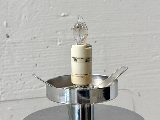 Image 1 of Lampe de table compacte avec globe en verre opale, années 2000