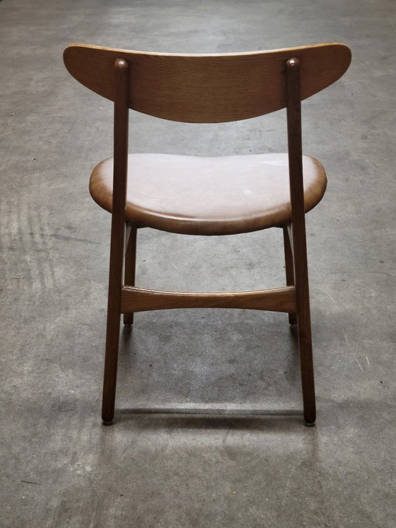 Sedia Hans J. Wegner CH30 in rovere, Carl Hansen & Søn – Sedie da pranzo, Wood, Vintage (photo 6 of 8)