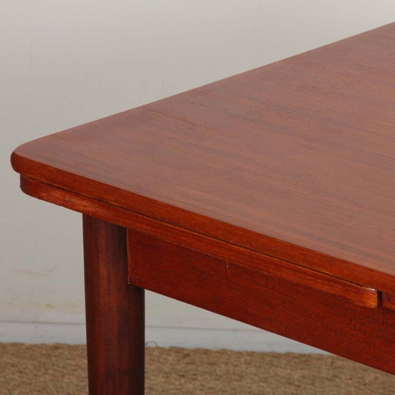 Image 1 of Extendable rectangular teak dining table, 1970