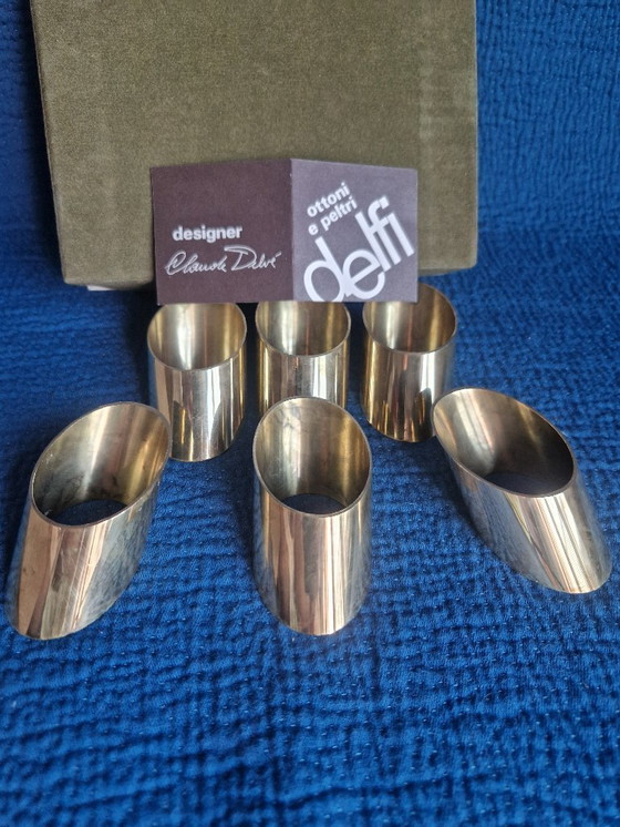 Image 1 of Serviettenhalter aus Messing aus den 1970er und 1980er Jahren, hergestellt in Italien.