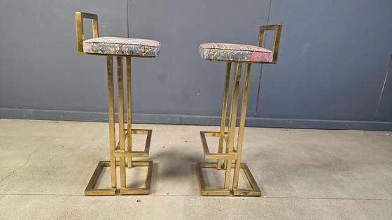 Image 1 of Belgochrom bar stools, set of 2, 1970s