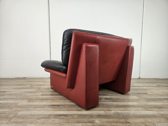 Poltrona in pelle rossa e nera di Nicoletti Salotti – Poltrone (photo 4 of 17)