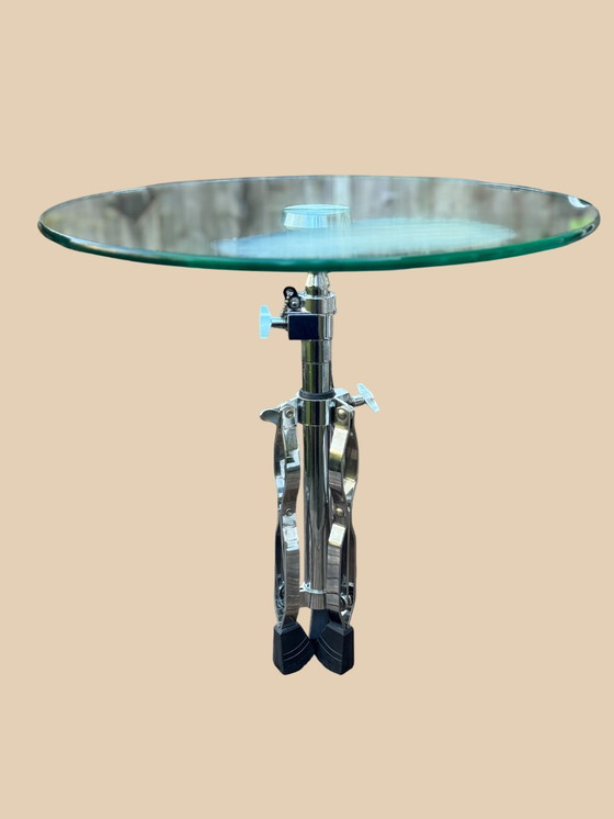 Image 1 of 🥁 UNIQUE DESIGN SIDE TABLE | CYMBAL STAND TABLE | 90s